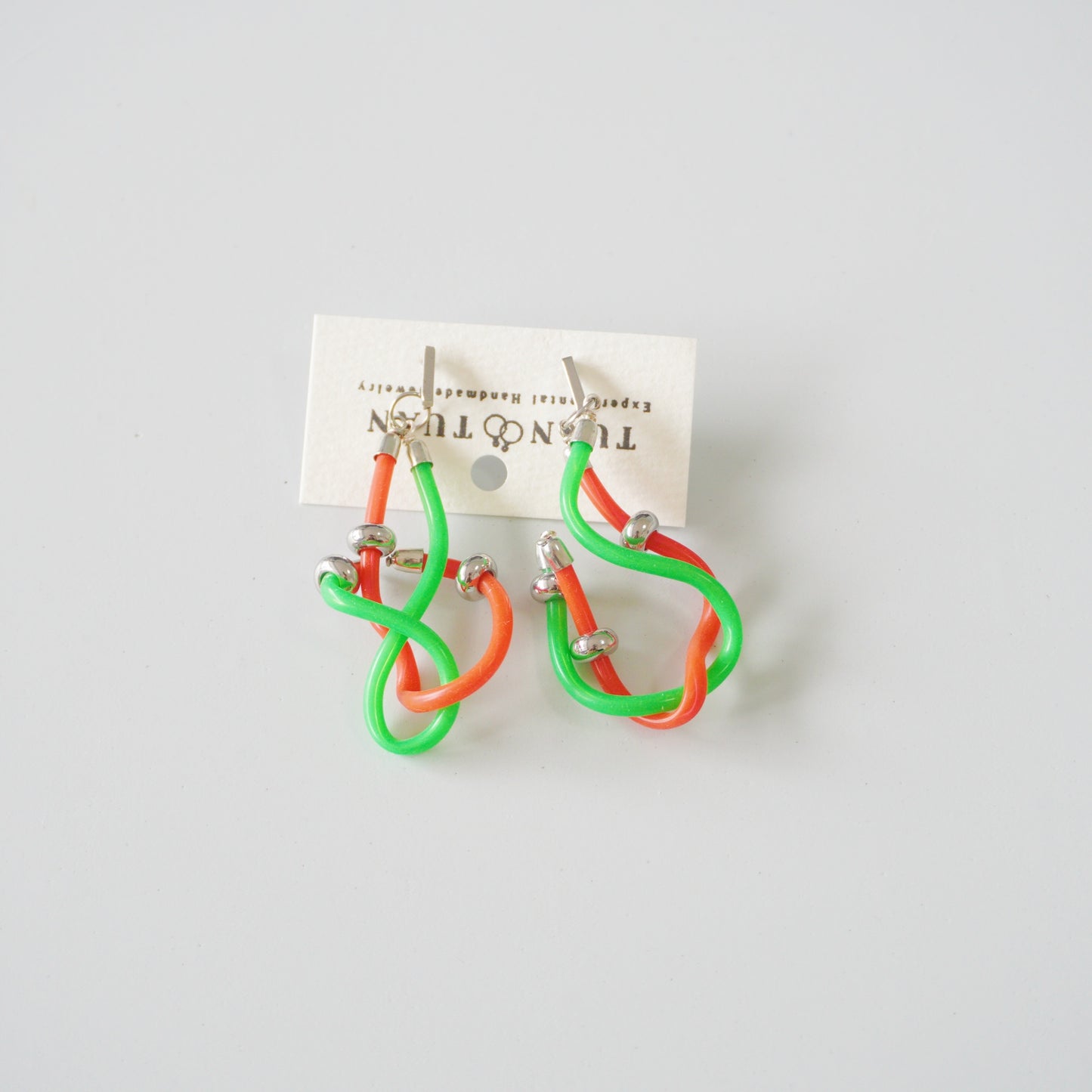 Handmade Cyberpunk Wire Tube Earrings