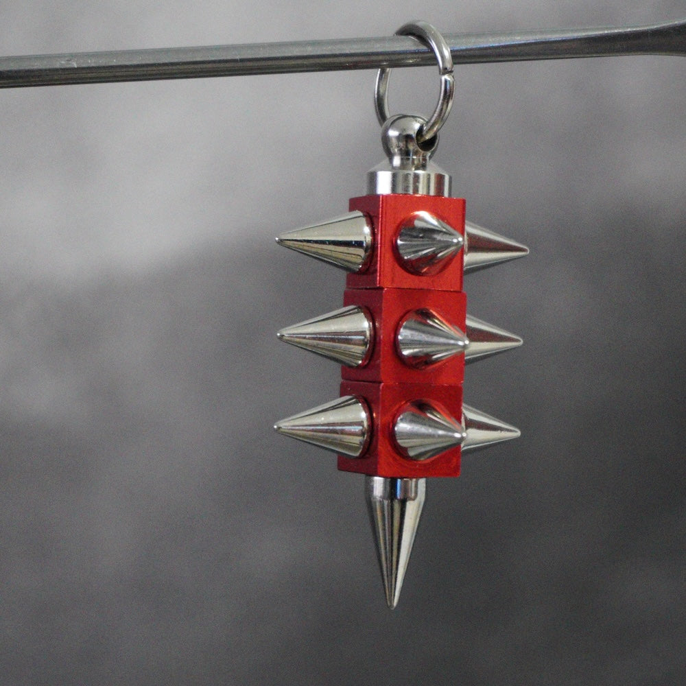 Red Spike Statement Earrings(Pair) | Convertible Necklace