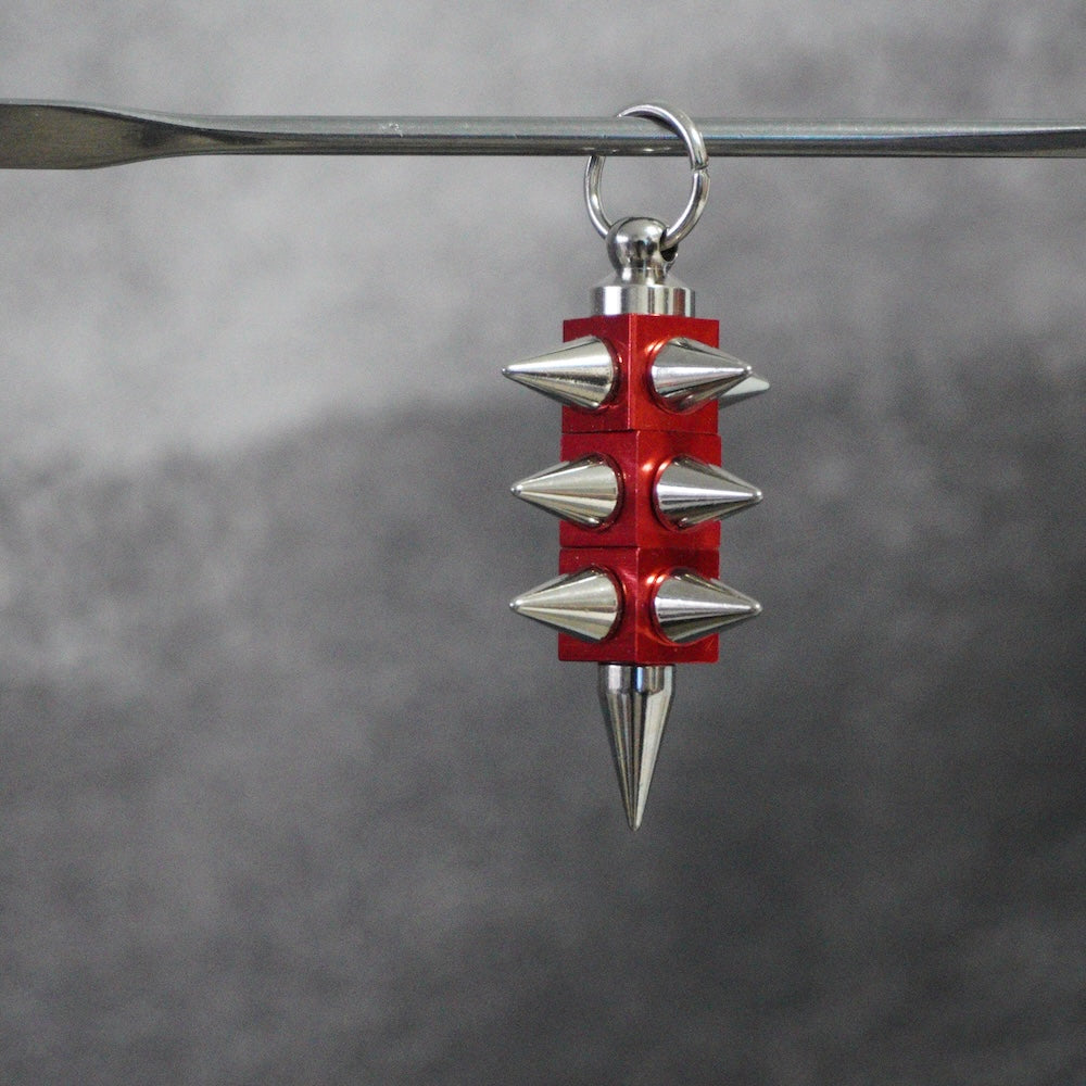 Red Spike Statement Earrings(Pair) | Convertible Necklace