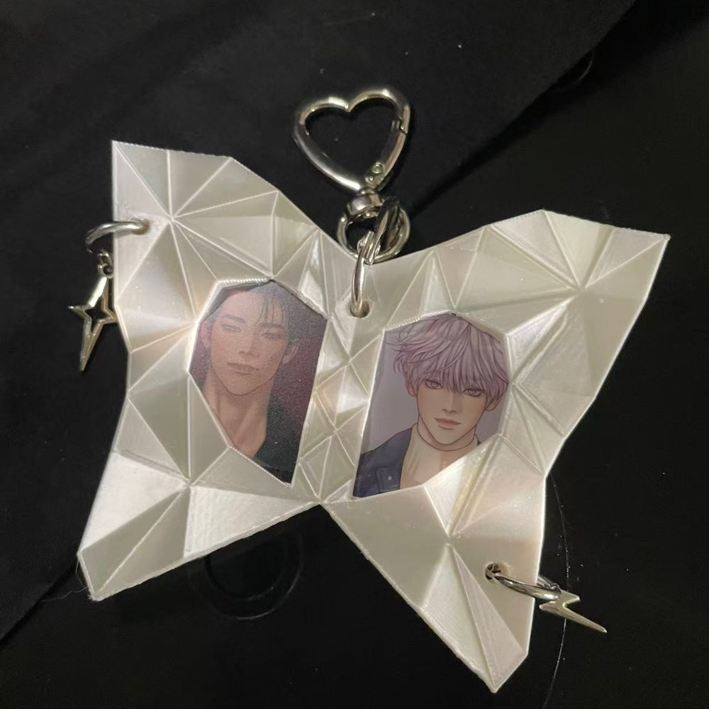 Low Poly Butterfly Photo Holder | 3D Printed Bag Charm