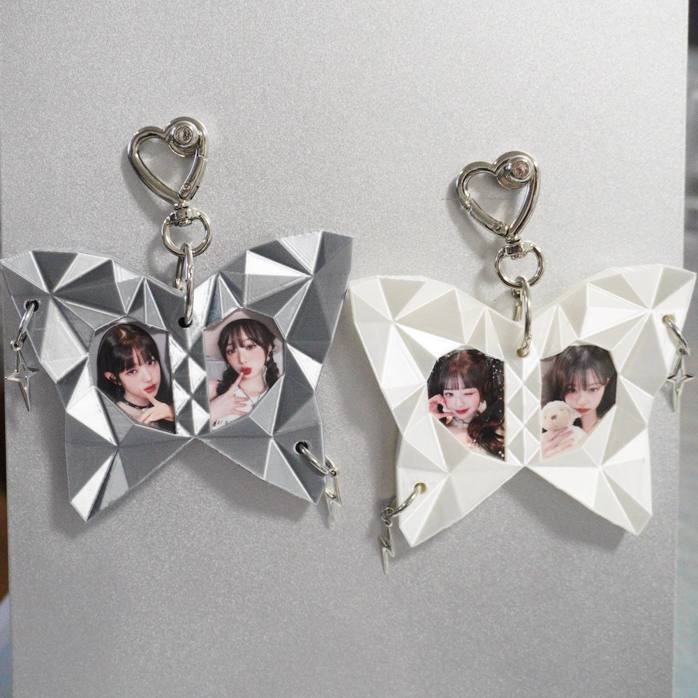 Low Poly Butterfly Photo Holder | 3D Printed Bag Charm