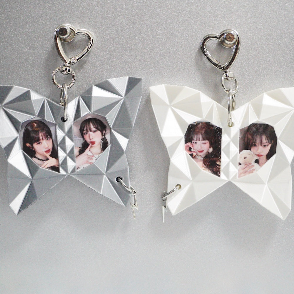 Low Poly Butterfly Photo Holder | 3D Printed Bag Charm