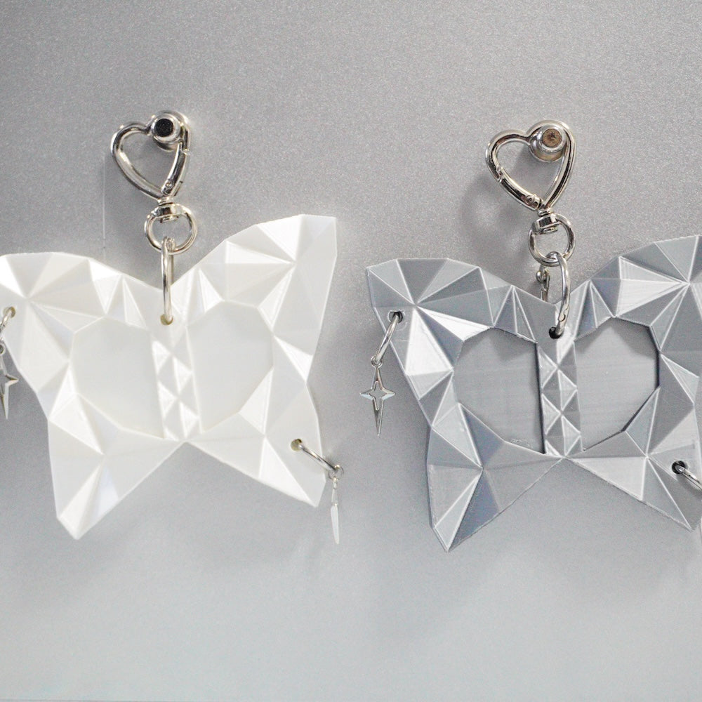Low Poly Butterfly Photo Holder | 3D Printed Bag Charm