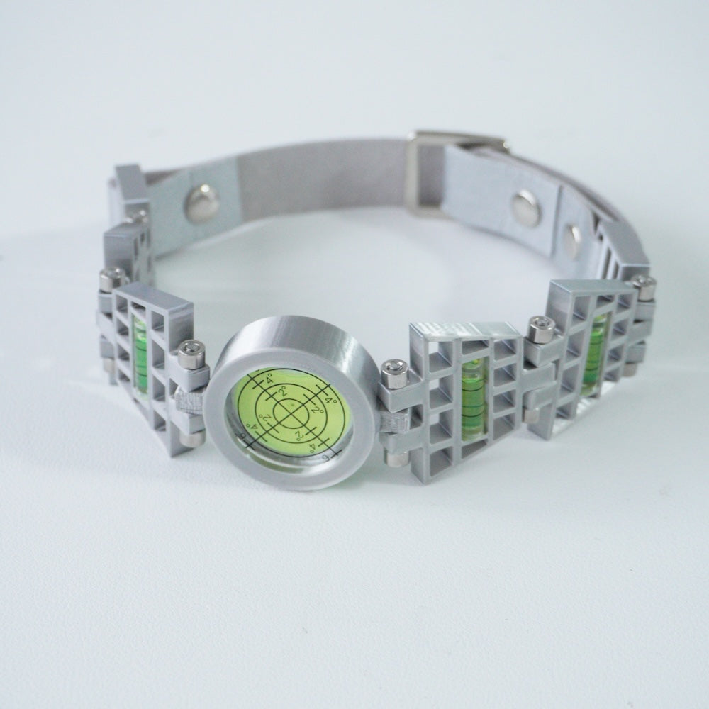 XZ003 Cyberpunk 3D Printed Handmade Level Silver Collar