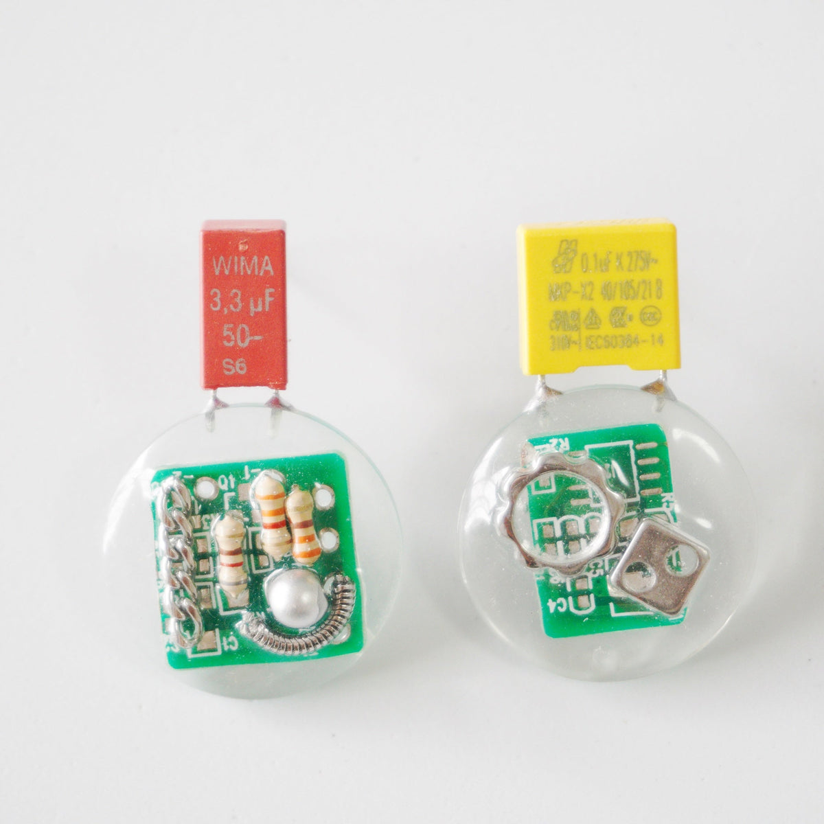 Circuit Board Resin Handmade Earrings — One-of-a-Kind - futuristic jewelry - TUAN TUAN