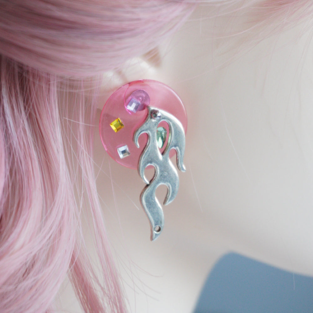 Cute Neon Glow Earrings — Adorable Handmade Acrylic Jewelry