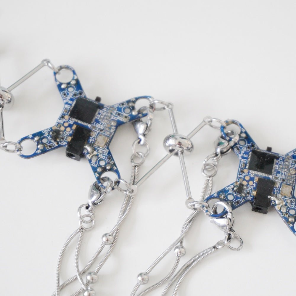 Futuristic Circuit Handmade Necklace—Modular Design for Customizable Styling - futuristic jewelry - TUAN TUAN