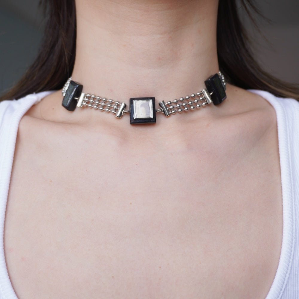 Futuristic Cyberpunk Electronic Chip Necklace — Handcrafted Necklace — Can Be Separated Into Two Pieces - futuristic jewelry - TUAN TUAN