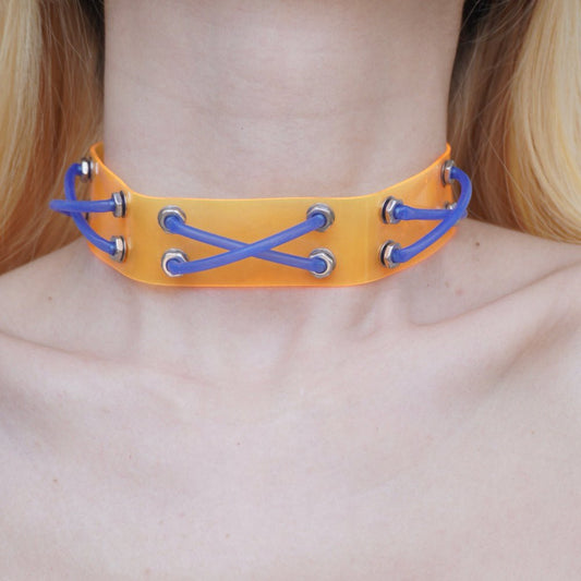 Futuristic Cyberpunk-Inspired Choker—Handcrafted Necklace - futuristic jewelry - TUAN TUAN