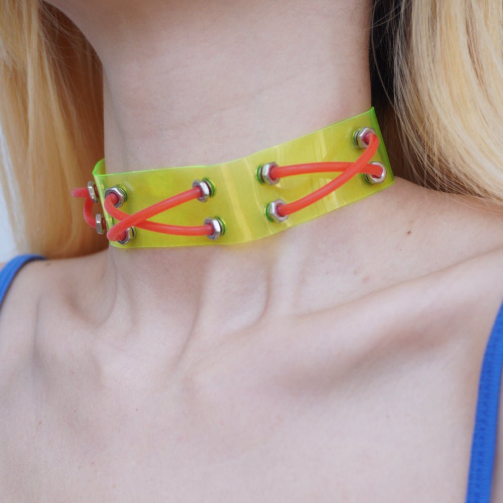 Futuristic Cyberpunk-Inspired Choker—Handcrafted Necklace - futuristic jewelry - TUAN TUAN