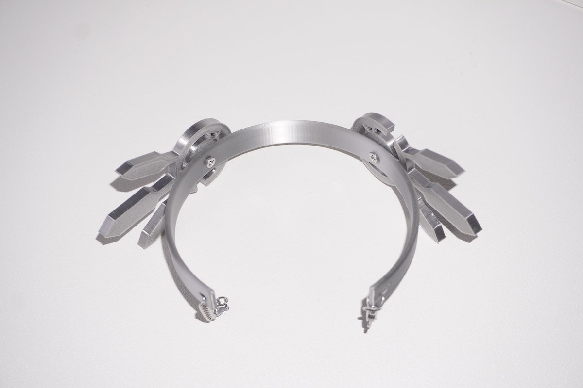 Futuristic Cyberpunk Mechanical Wing Choker — 3D-Printed Handcrafted Necklace - futuristic jewelry - TUAN TUAN