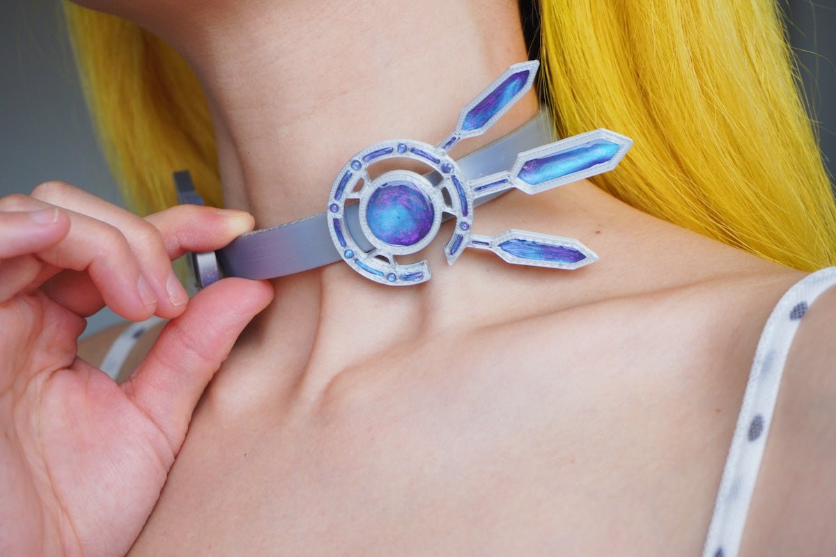Futuristic Cyberpunk Mechanical Wing Choker — 3D-Printed Handcrafted Necklace - futuristic jewelry - TUAN TUAN