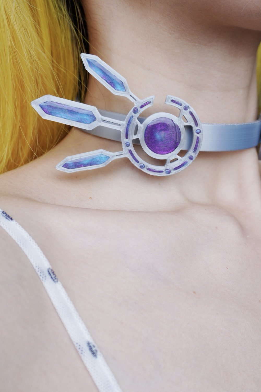 Futuristic Cyberpunk Mechanical Wing Choker — 3D-Printed Handcrafted Necklace - futuristic jewelry - TUAN TUAN