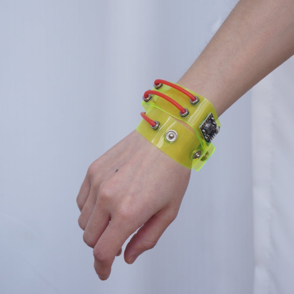 Futuristic Cyberpunk Neon Circuit Board Choker — Handmade Necklace, Available in Three Colors - futuristic jewelry - TUAN TUAN