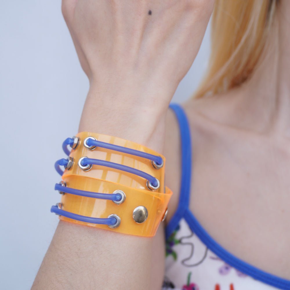 Futuristic Cyberpunk Neon Circuit Board Choker — Handmade Necklace, Available in Three Colors - futuristic jewelry - TUAN TUAN