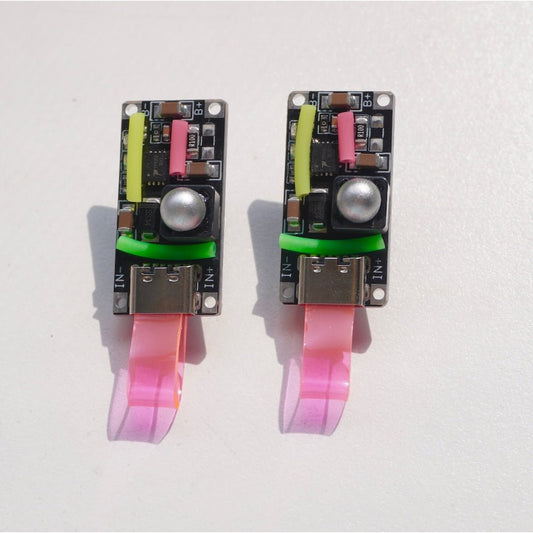 Futuristic Cyberpunk Neon-Pink Electronic Component Stud Earrings — Handcrafted Jewelry - futuristic jewelry - TUAN TUAN