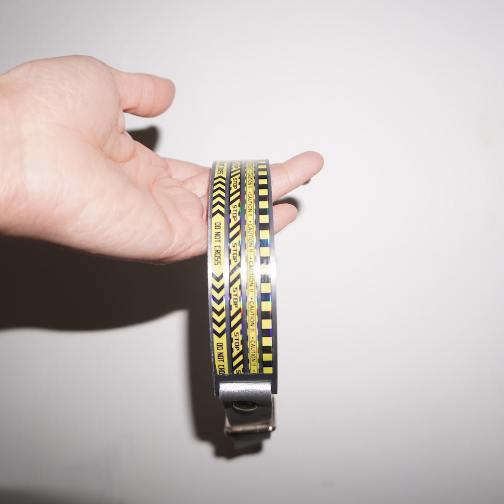 Futuristic Cyberpunk Warning Line Choker— 3D-Printed Handcrafted Necklace - futuristic jewelry - TUAN TUAN