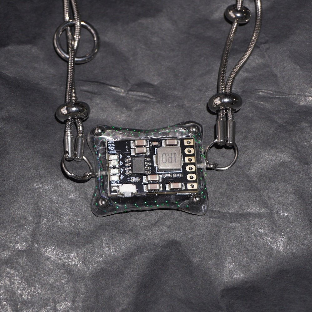 Futuristic Necklace — Handcrafted Resin Circuit Board Necklace - futuristic jewelry - TUAN TUAN