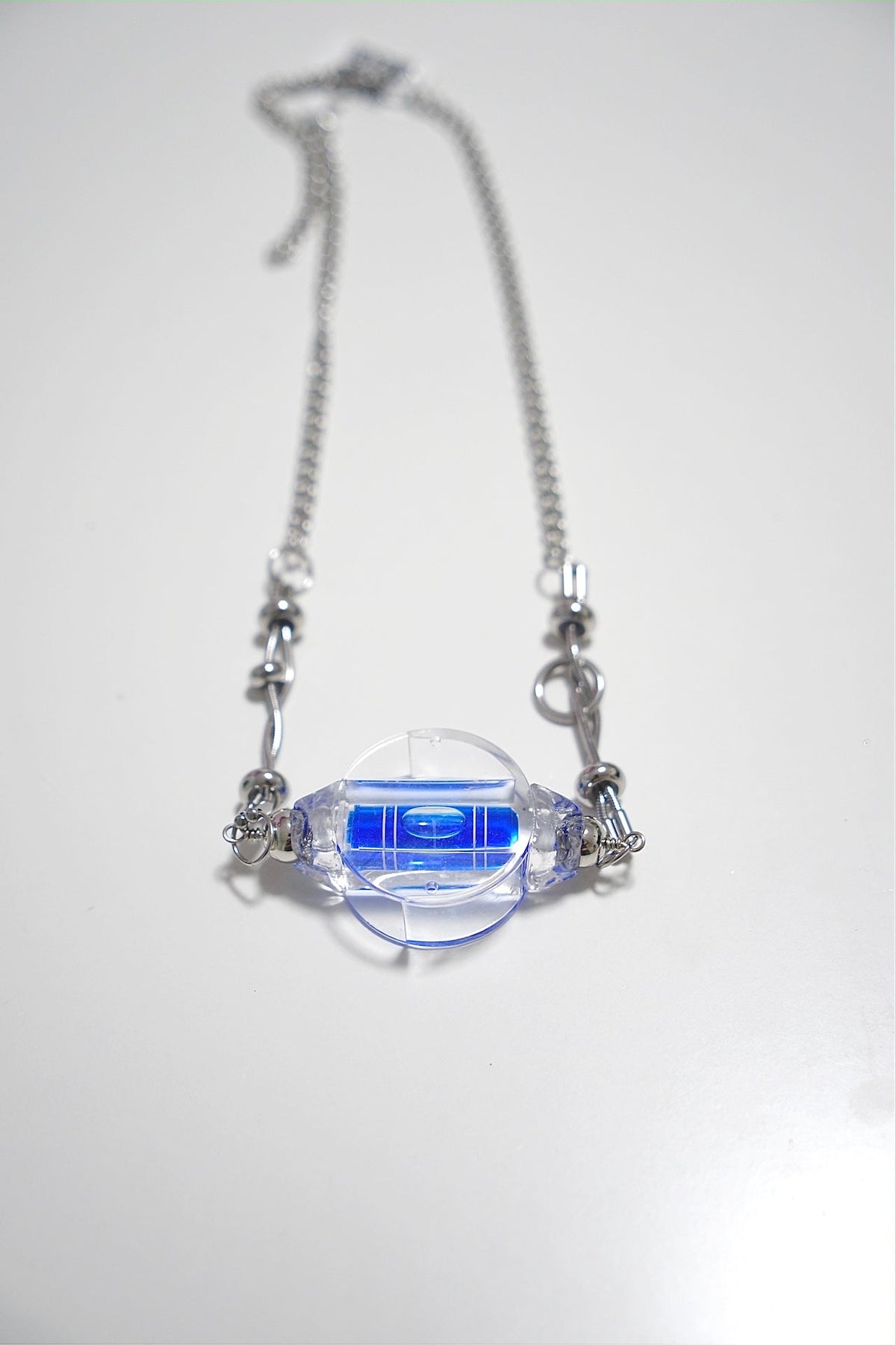 Futuristic Round Level Necklace – Minimalist Cyber Style Handmade - futuristic jewelry - TUAN TUAN
