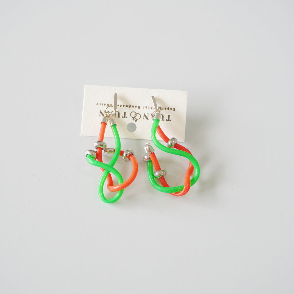 Handmade Cyberpunk Wire Tube Earrings - futuristic jewelry - TUAN TUAN