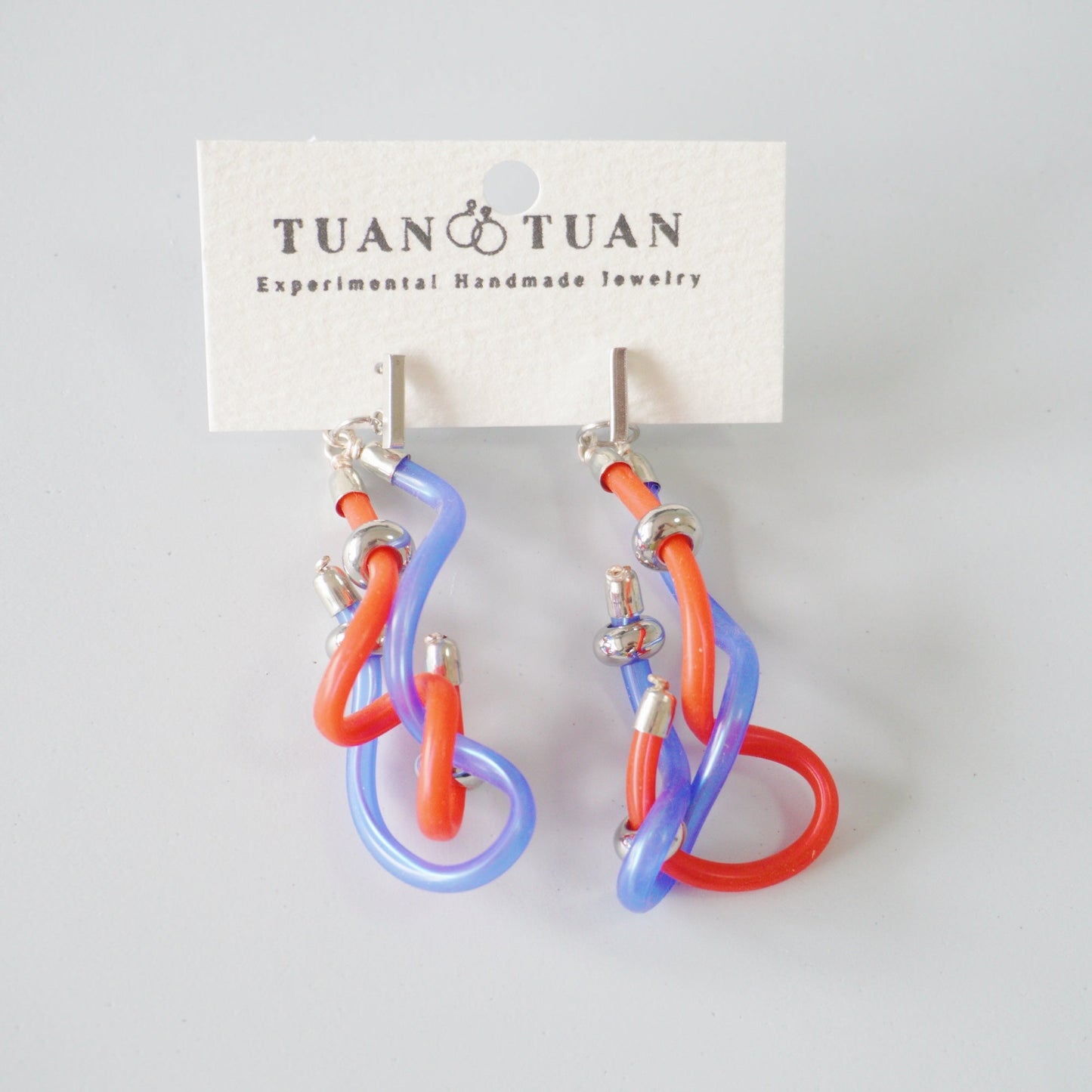 Handmade Cyberpunk Wire Tube Earrings - futuristic jewelry - TUAN TUAN