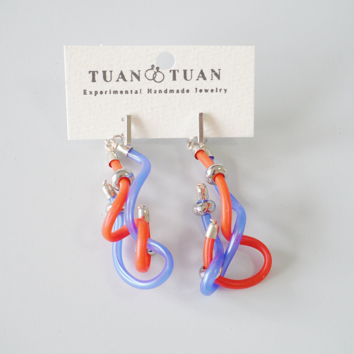 Handmade Cyberpunk Wire Tube Earrings - futuristic jewelry - TUAN TUAN