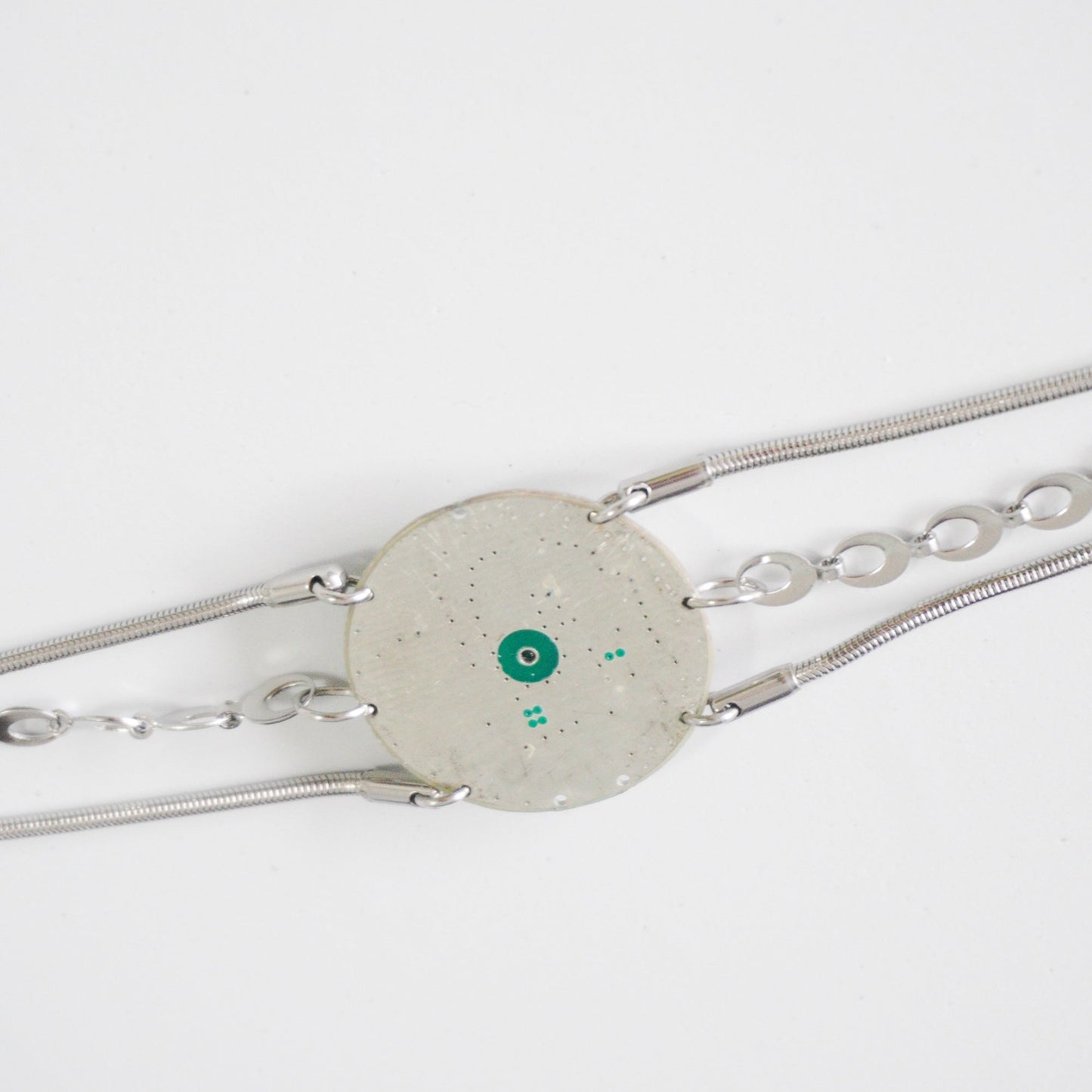 Handmade Round Circuit Board Layered Choker — One-of-a-Kind - futuristic jewelry - TUAN TUAN