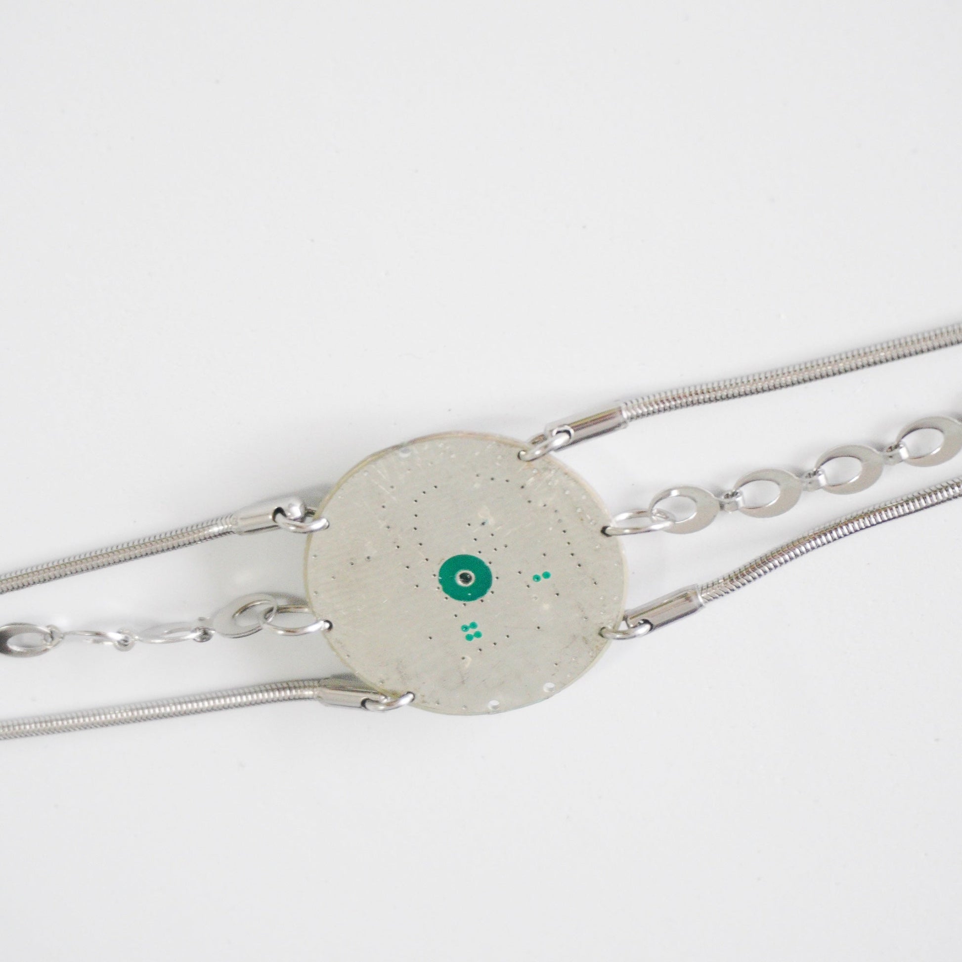 Handmade Round Circuit Board Layered Choker — One-of-a-Kind - futuristic jewelry - TUAN TUAN