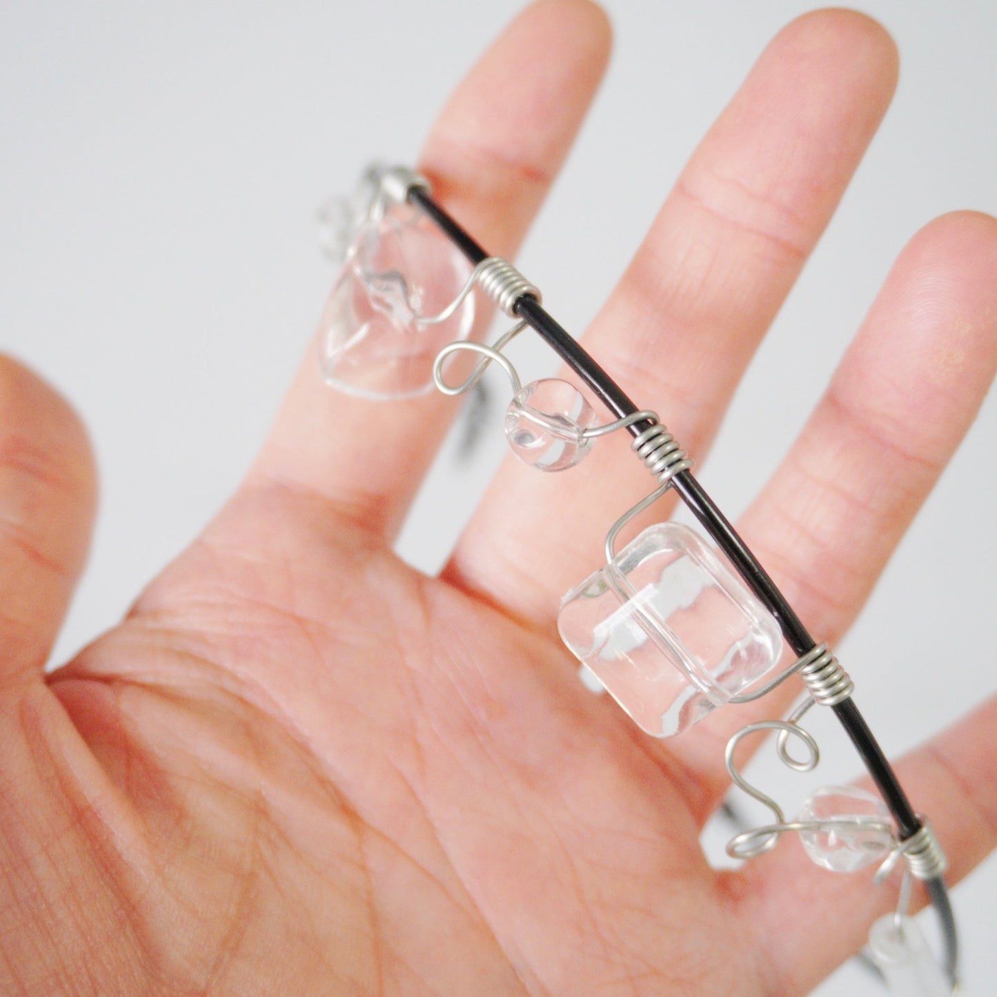 Handmade Wire Wrapped Spike Crystal Choker — Limited Edition - futuristic jewelry - TUAN TUAN