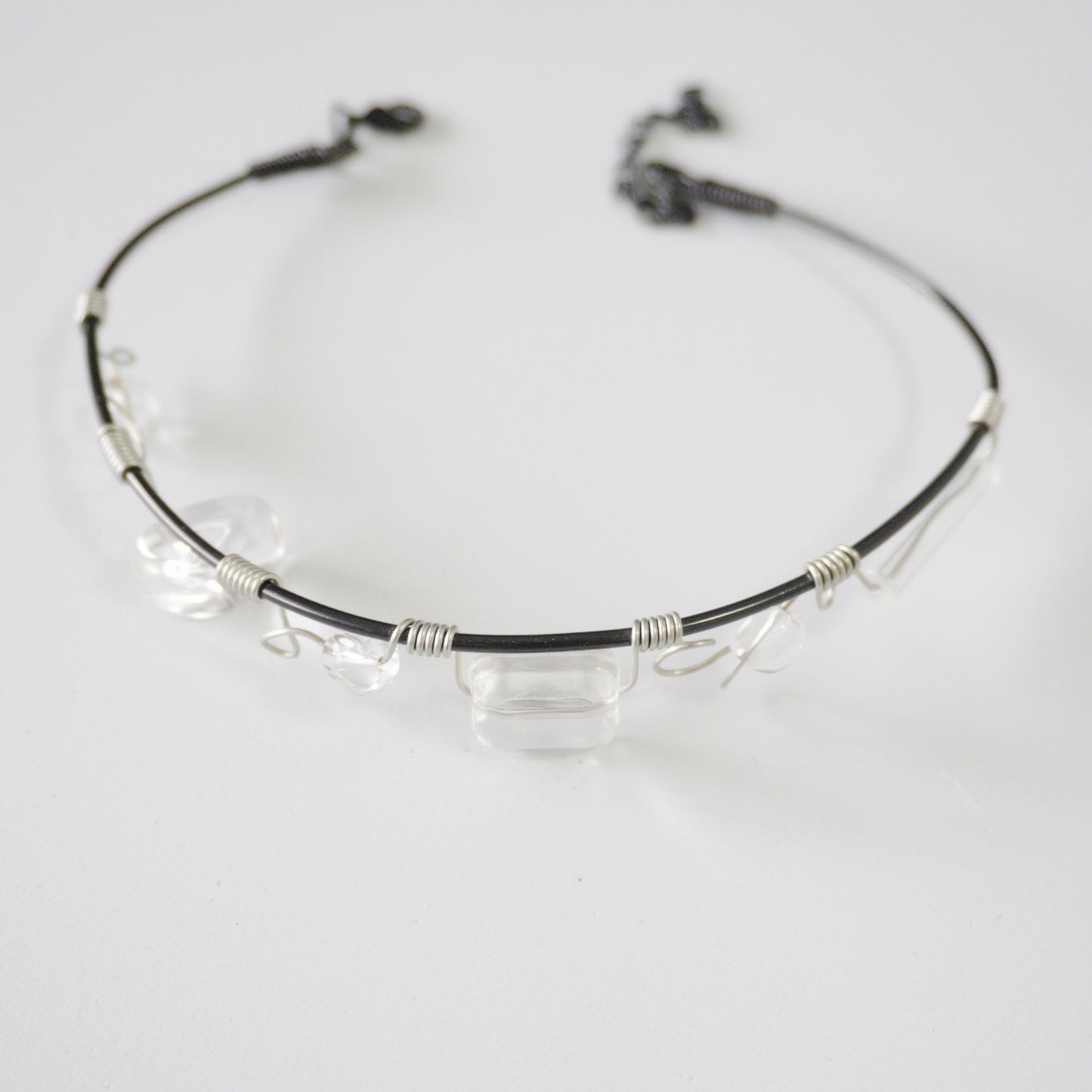 Handmade Wire Wrapped Spike Crystal Choker — Limited Edition - futuristic jewelry - TUAN TUAN