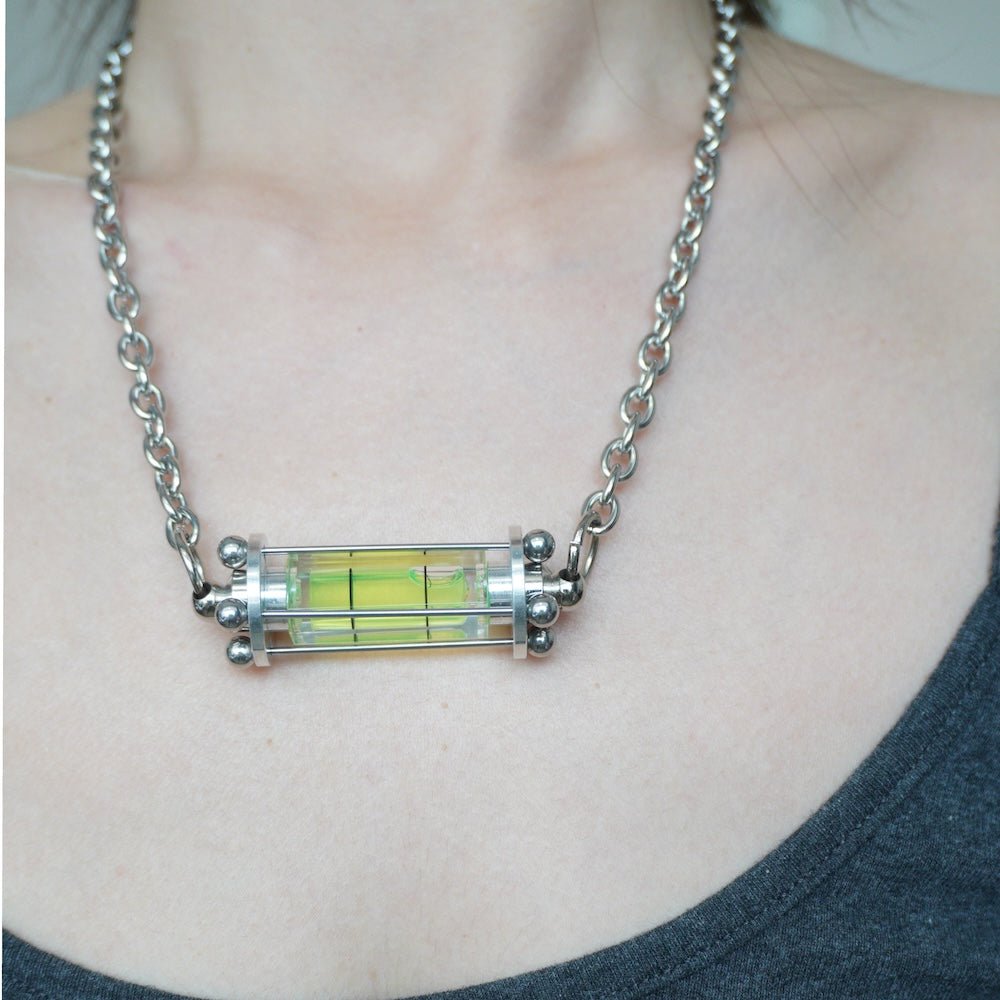 Mechanical Spirit Level Choker | Futuristic Cyberpunk Statement Necklace(3 Colours) - futuristic jewelry - TUAN TUAN
