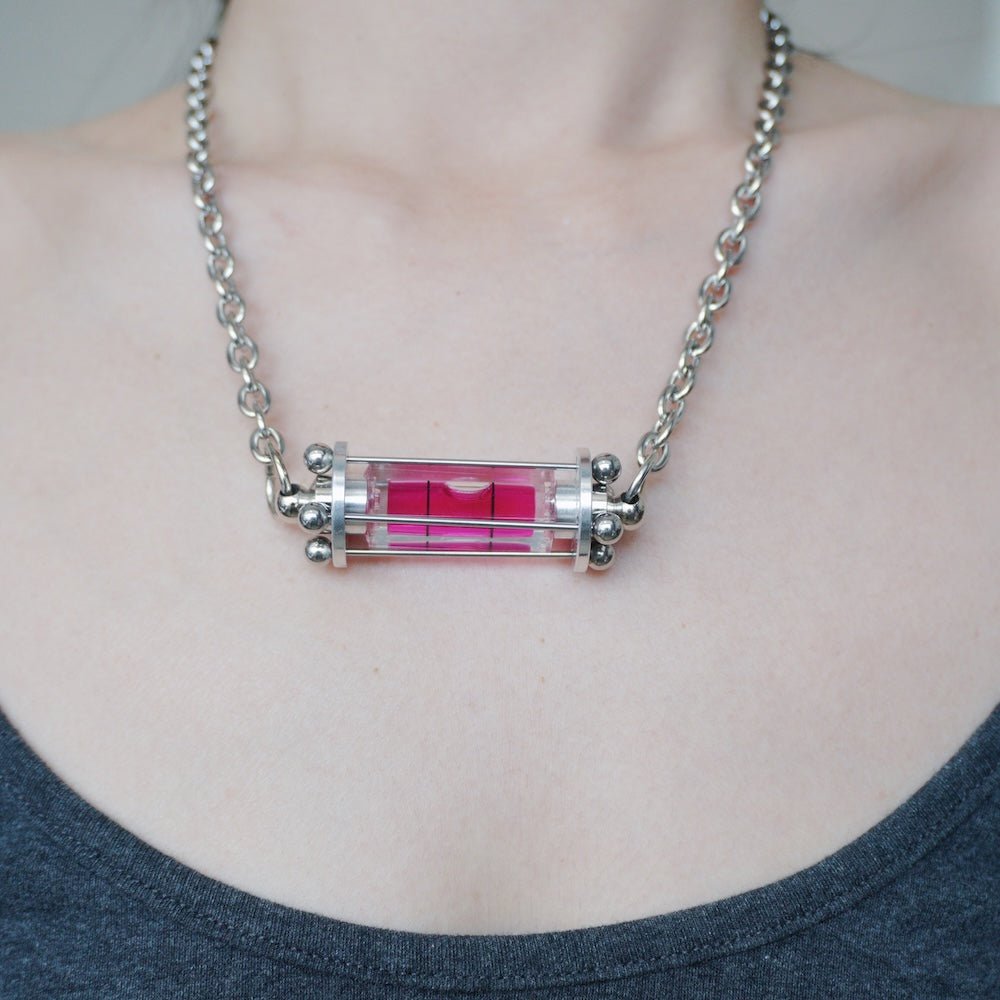 Mechanical Spirit Level Choker | Futuristic Cyberpunk Statement Necklace(3 Colours) - futuristic jewelry - TUAN TUAN