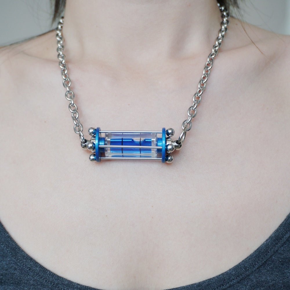 Mechanical Spirit Level Choker | Futuristic Cyberpunk Statement Necklace(3 Colours) - futuristic jewelry - TUAN TUAN
