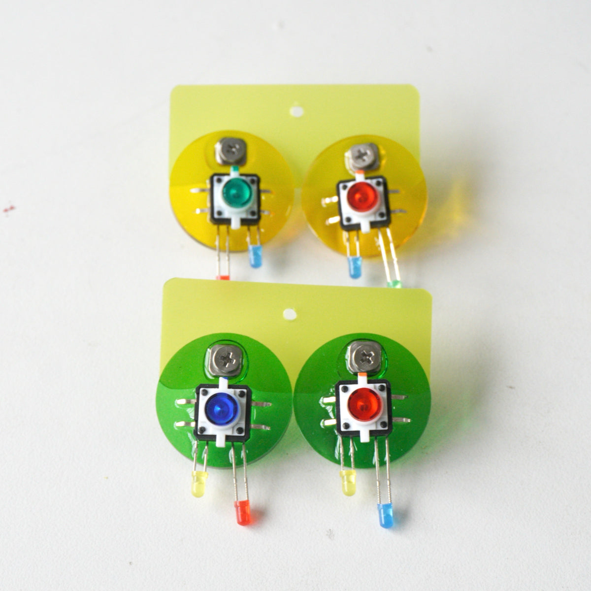 DZE003 Jelly Bubble Electronic Component Earrings(Stainless Steel Earrings)