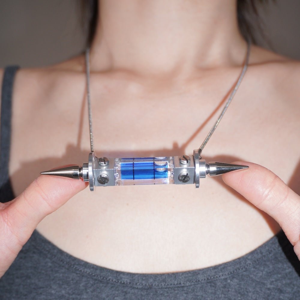 Spike Spirit Level Necklace | Futuristic Cyberpunk Statement Jewelry (3 Colours) - futuristic jewelry - TUAN TUAN