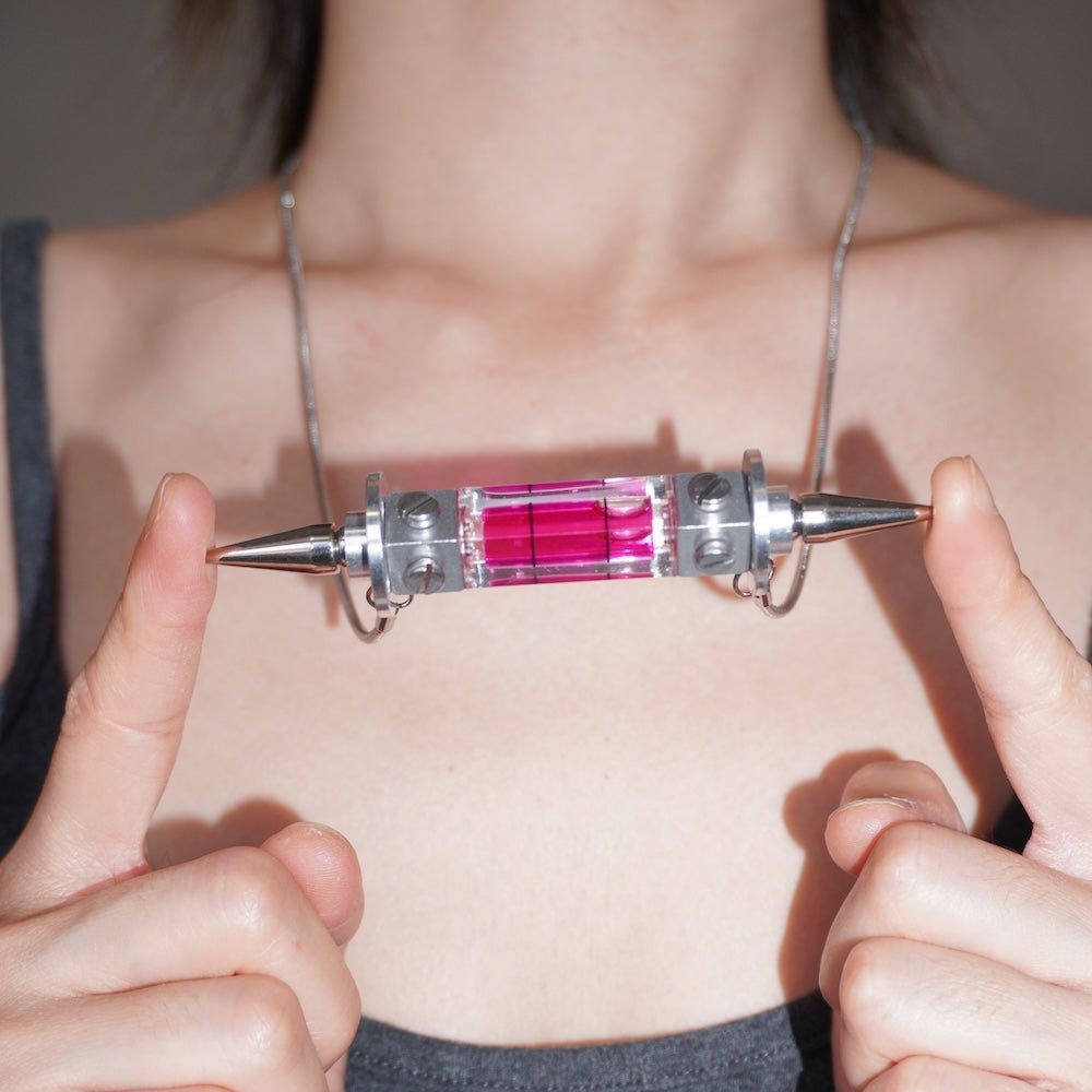 Spike Spirit Level Necklace | Futuristic Cyberpunk Statement Jewelry (3 Colours) - futuristic jewelry - TUAN TUAN