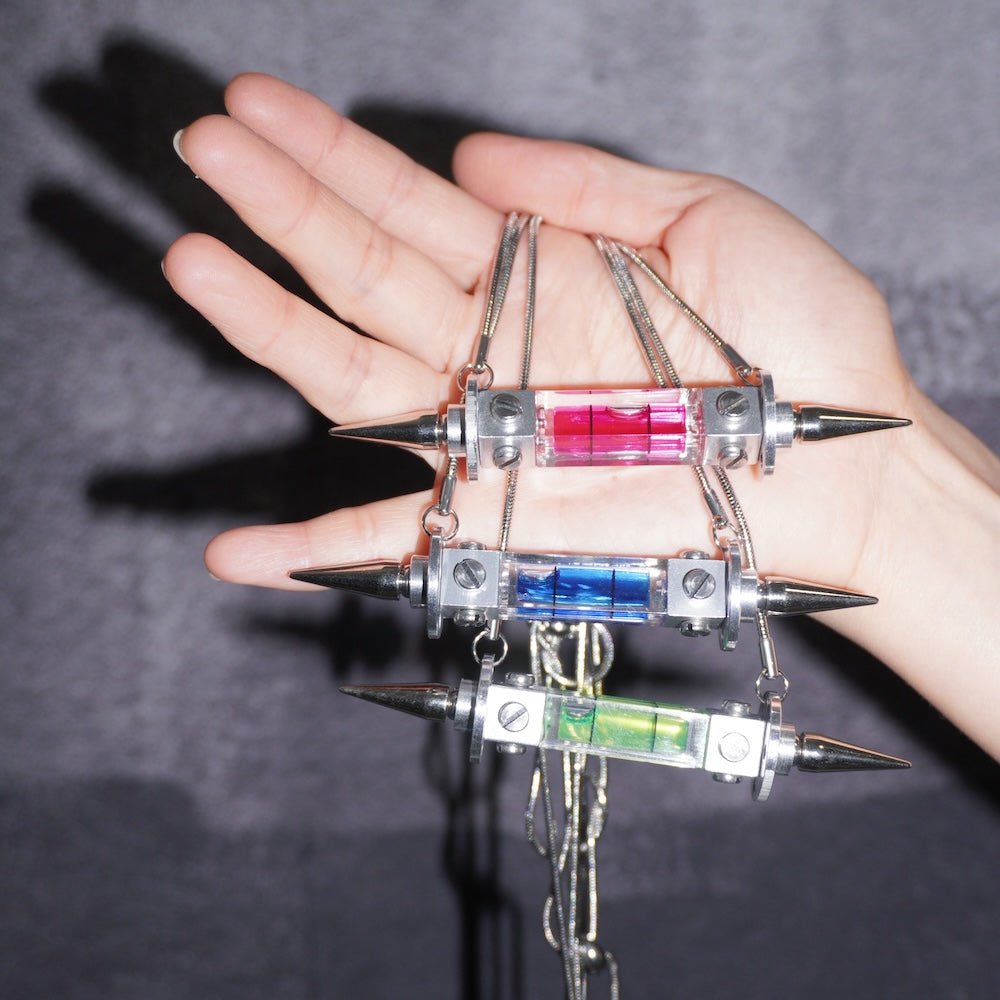 Spike Spirit Level Necklace | Futuristic Cyberpunk Statement Jewelry (3 Colours) - futuristic jewelry - TUAN TUAN